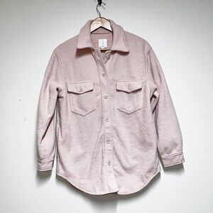 Revolve Joie Light Pink Fleece Oversized Shacket Size Medium.